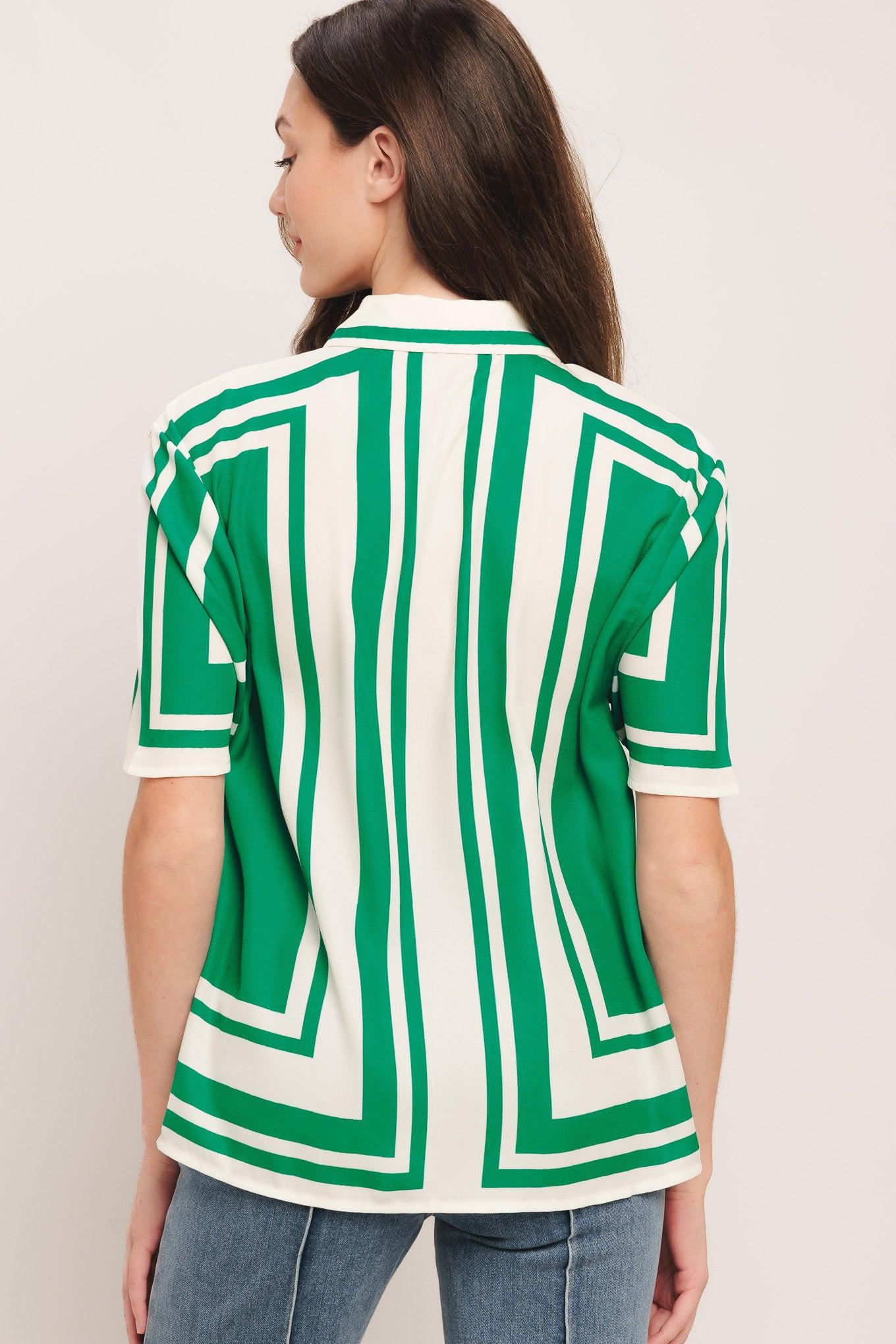 Riviera Stripe Woven Top