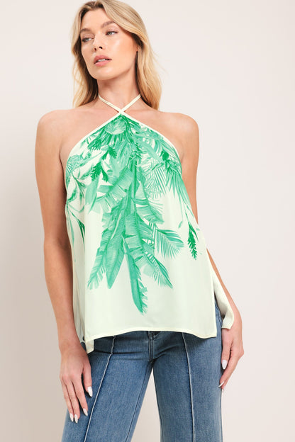 Palm Serene Woven Top