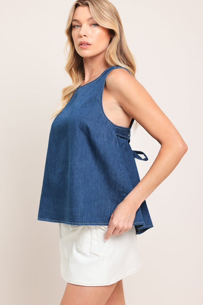 Washed Flow Woven Top
