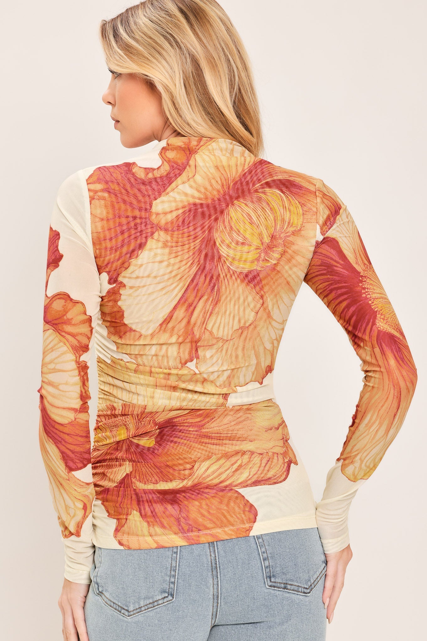 Tropic Bloom Power Mesh Top