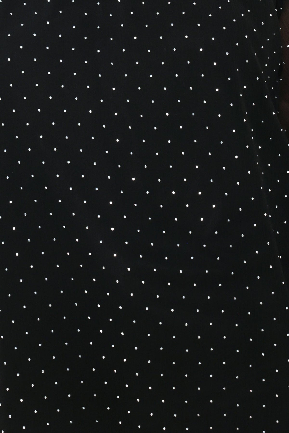 Noir Radiance Black Embellished Raglan-sleeve Top