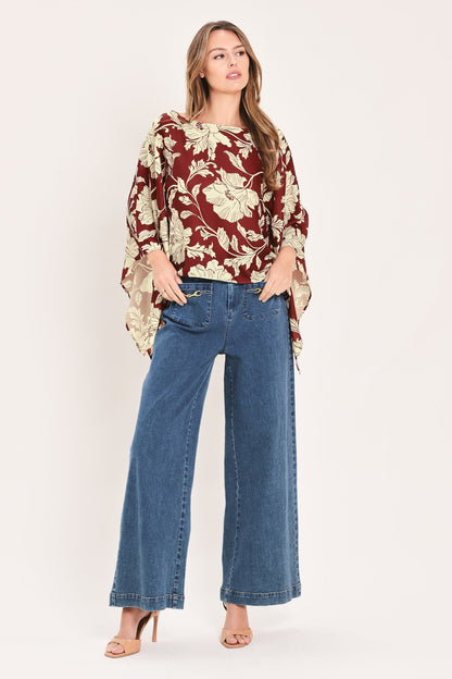 Ruby Vine Interlude Woven Top