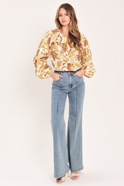 Marigold Vine Fable Woven Top