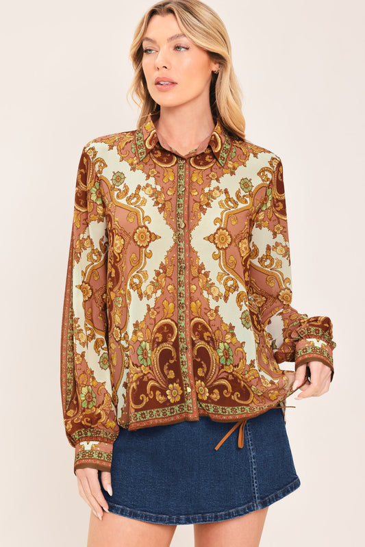 Paisley Palace Woven Top