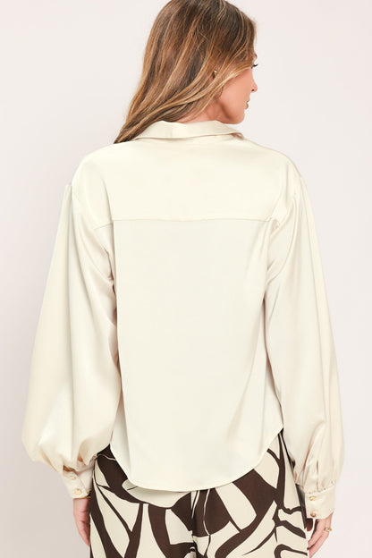 Candlelight Collar Grace Woven Top