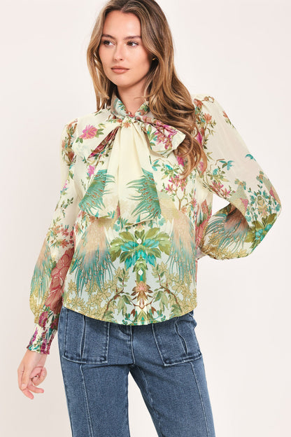 Paradise Petal Waltz Woven Top