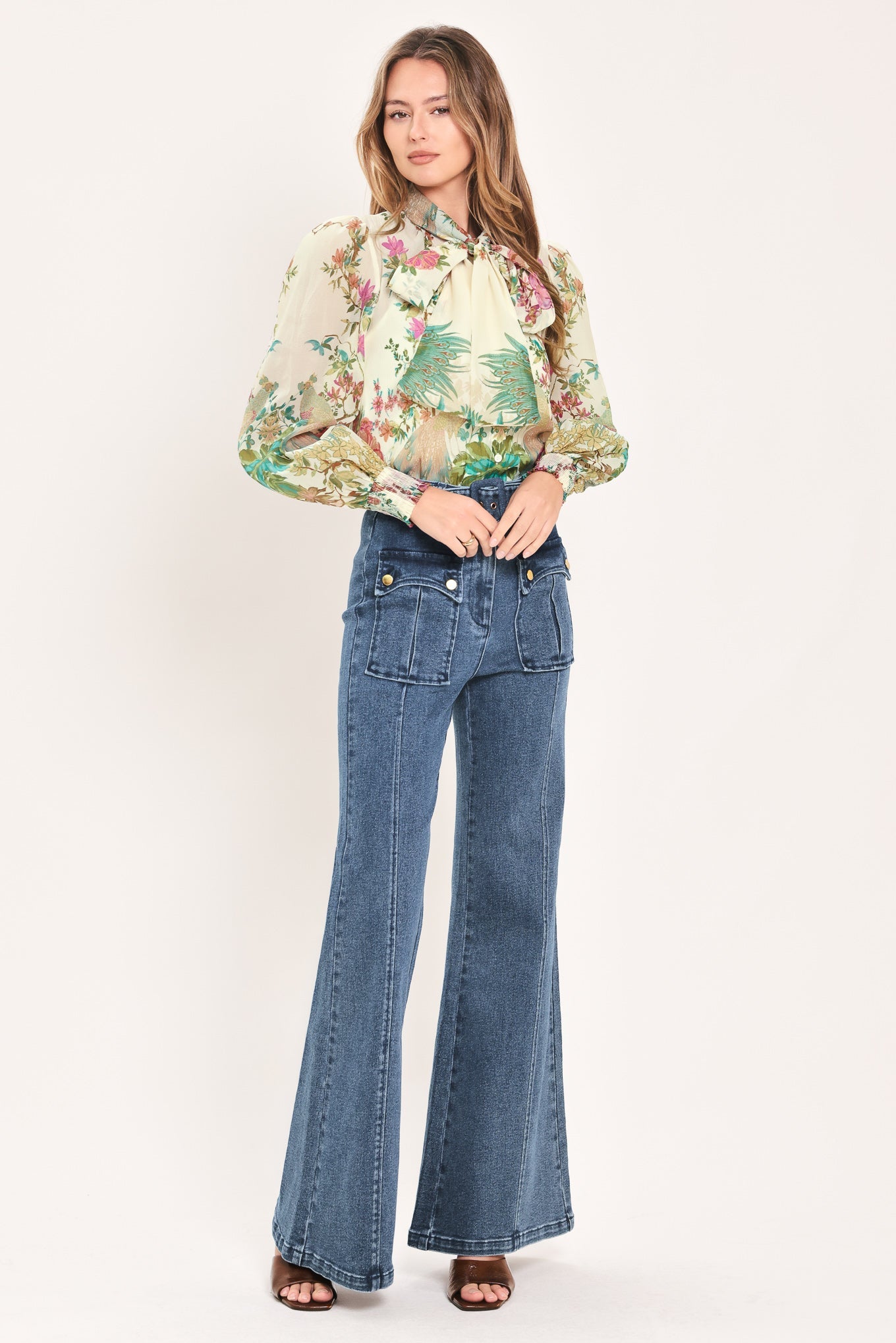 Paradise Petal Waltz Woven Top