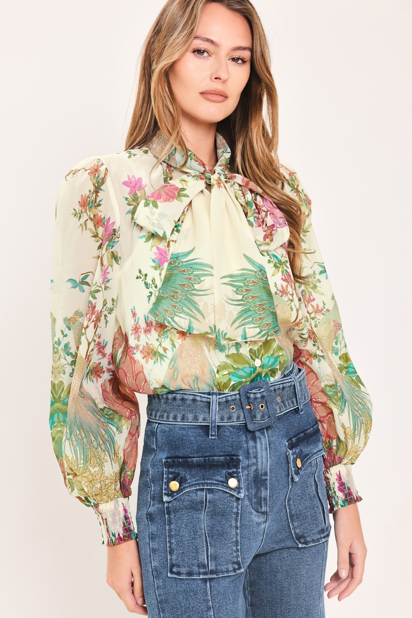 Paradise Petal Waltz Woven Top