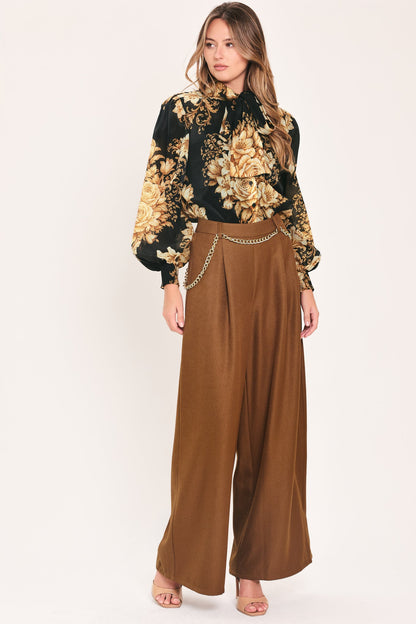 Moonlit Garden Bow Tie Blouse