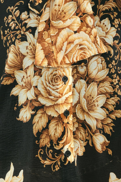 Moonlit Garden Bow Tie Blouse
