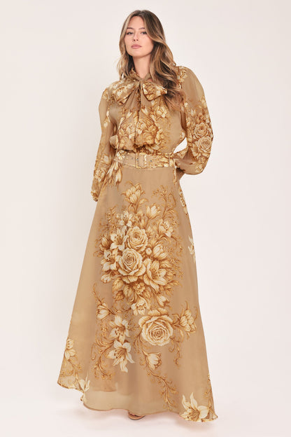 Moonlit Garden Bow Tie Blouse