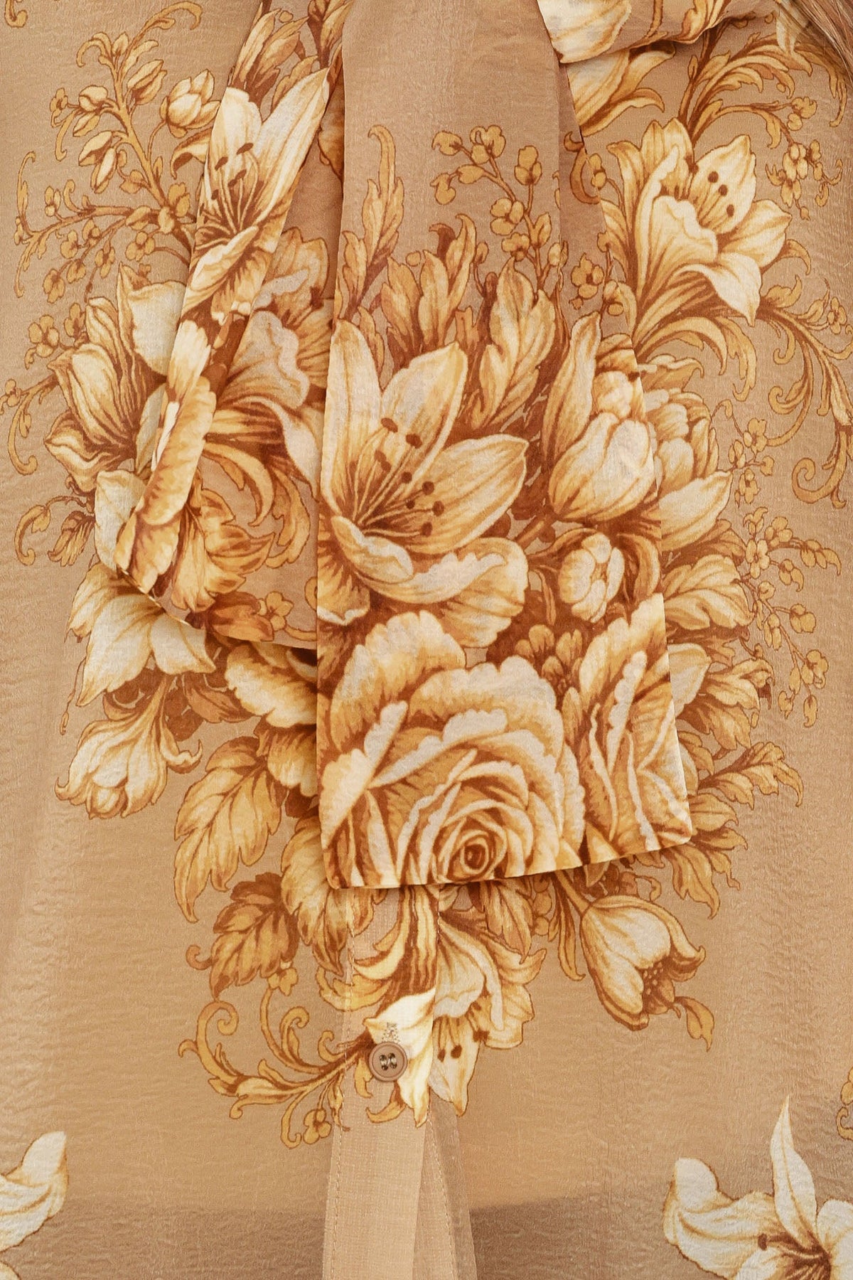 Moonlit Garden Bow Tie Blouse