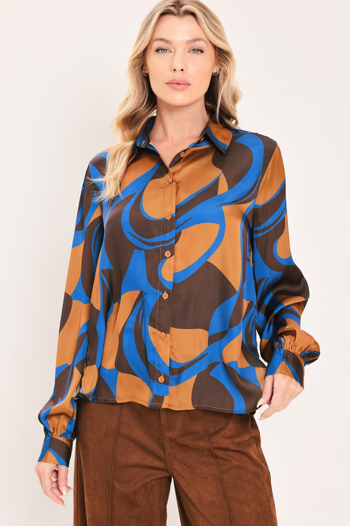 Sienna Wave Statement Woven Top