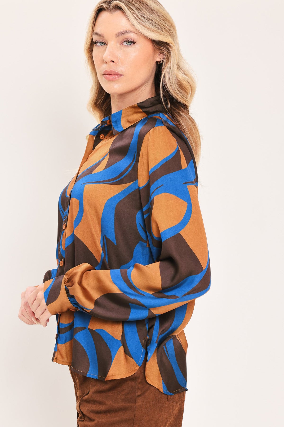 Sienna Wave Statement Woven Top