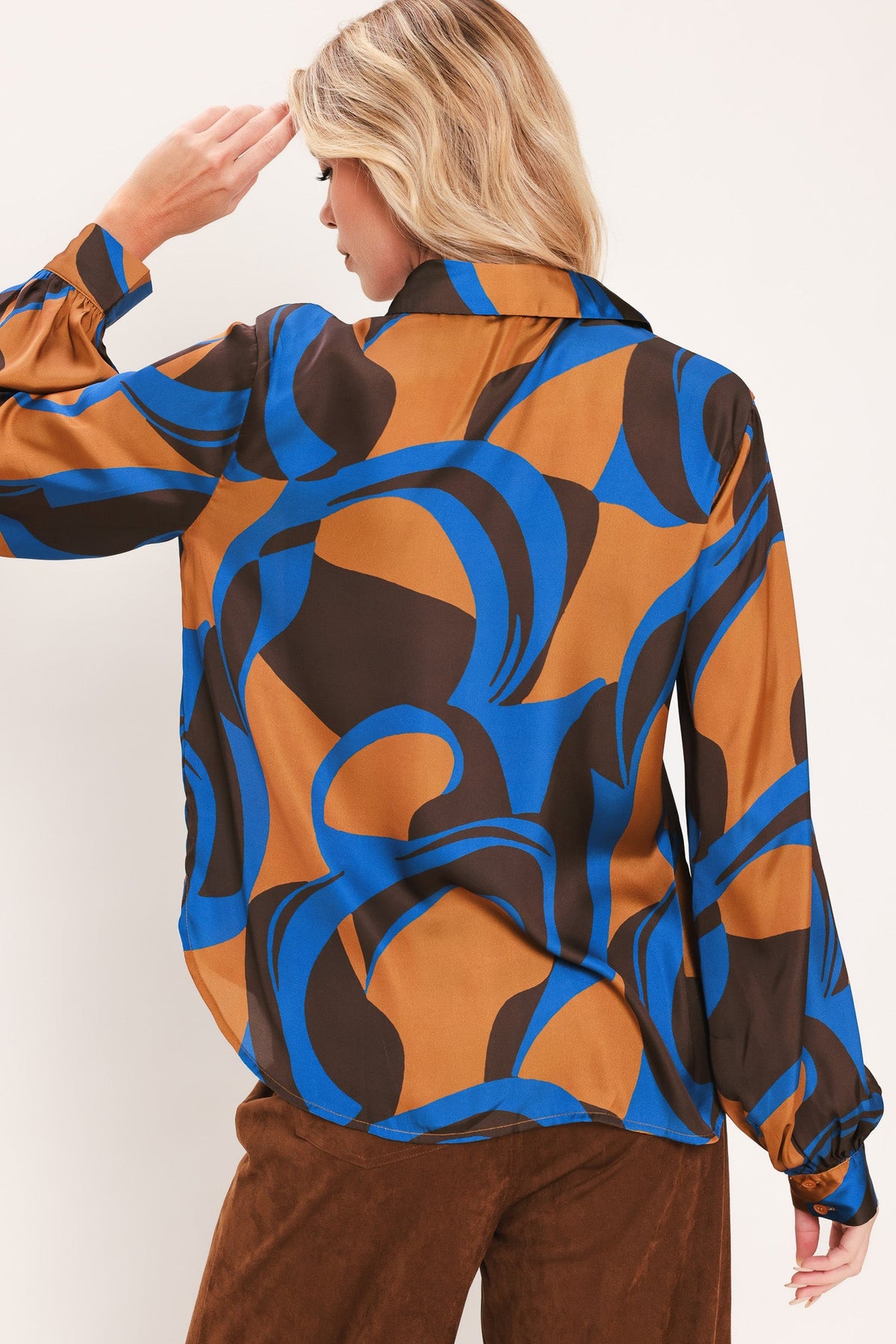 Sienna Wave Statement Woven Top