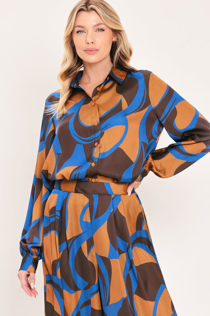 Sienna Wave Statement Woven Top