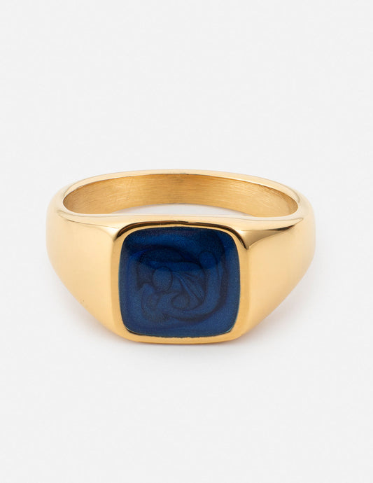 Elevated Faith Indigo Signet Ring
