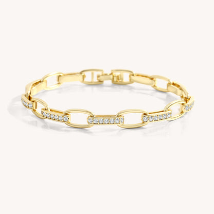 Mint & Lily Interlinked Diamond Paperclip Bracelet