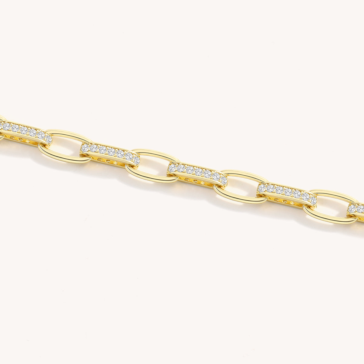 Mint & Lily Interlinked Diamond Paperclip Bracelet