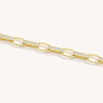 Mint & Lily Interlinked Diamond Paperclip Bracelet
