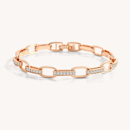 Mint & Lily Interlinked Diamond Paperclip Bracelet