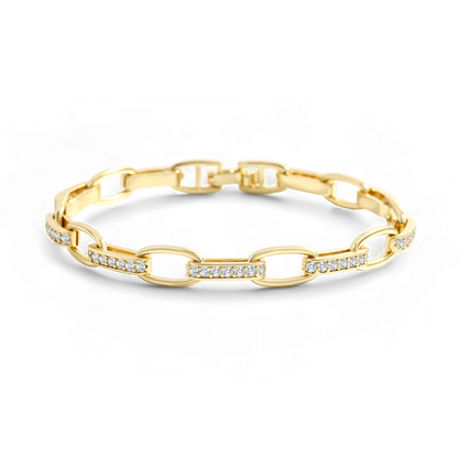 Mint & Lily Interlinked Diamond Paperclip Bracelet