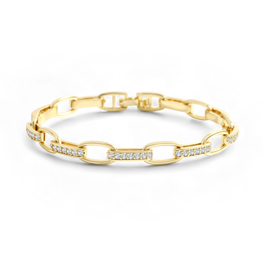 Mint & Lily Interlinked Diamond Paperclip Bracelet