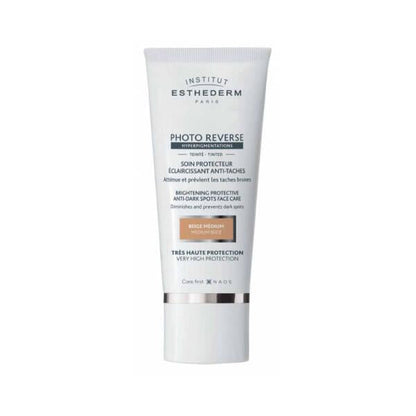 Esthederm Tinted Sunscreen - Photo Reverse Tinted Medium Beige 50ml - Anti-Aging Sun Protection Cream