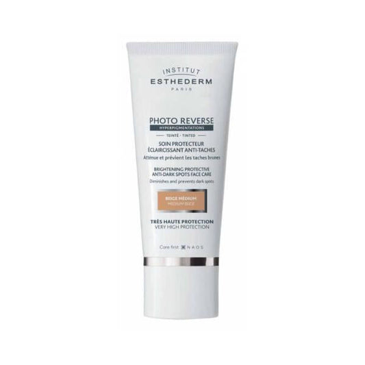 Esthederm Tinted Sunscreen - Photo Reverse Tinted Medium Beige 50ml - Anti-Aging Sun Protection Cream
