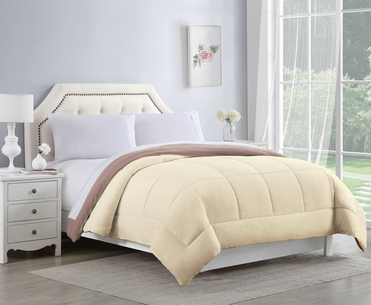 Bibb Home 2-Tone Down Alternative Reversible Comforters