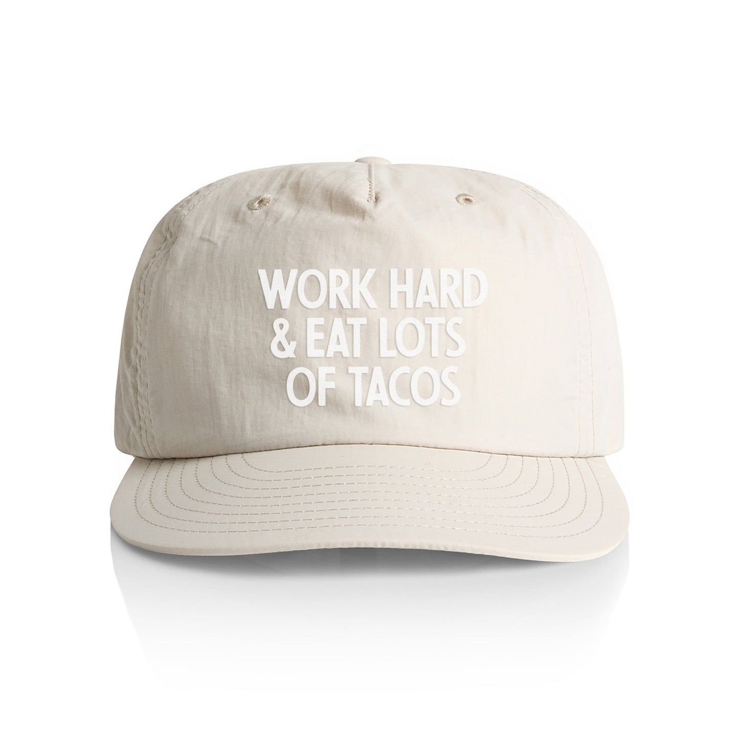 Frankie Jean Work Hard & Eat Tacos Nylon Snapback