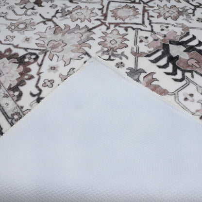 Bibb Home Washable Flannel Printed Area Rug With Latex Back 3x5 Ft