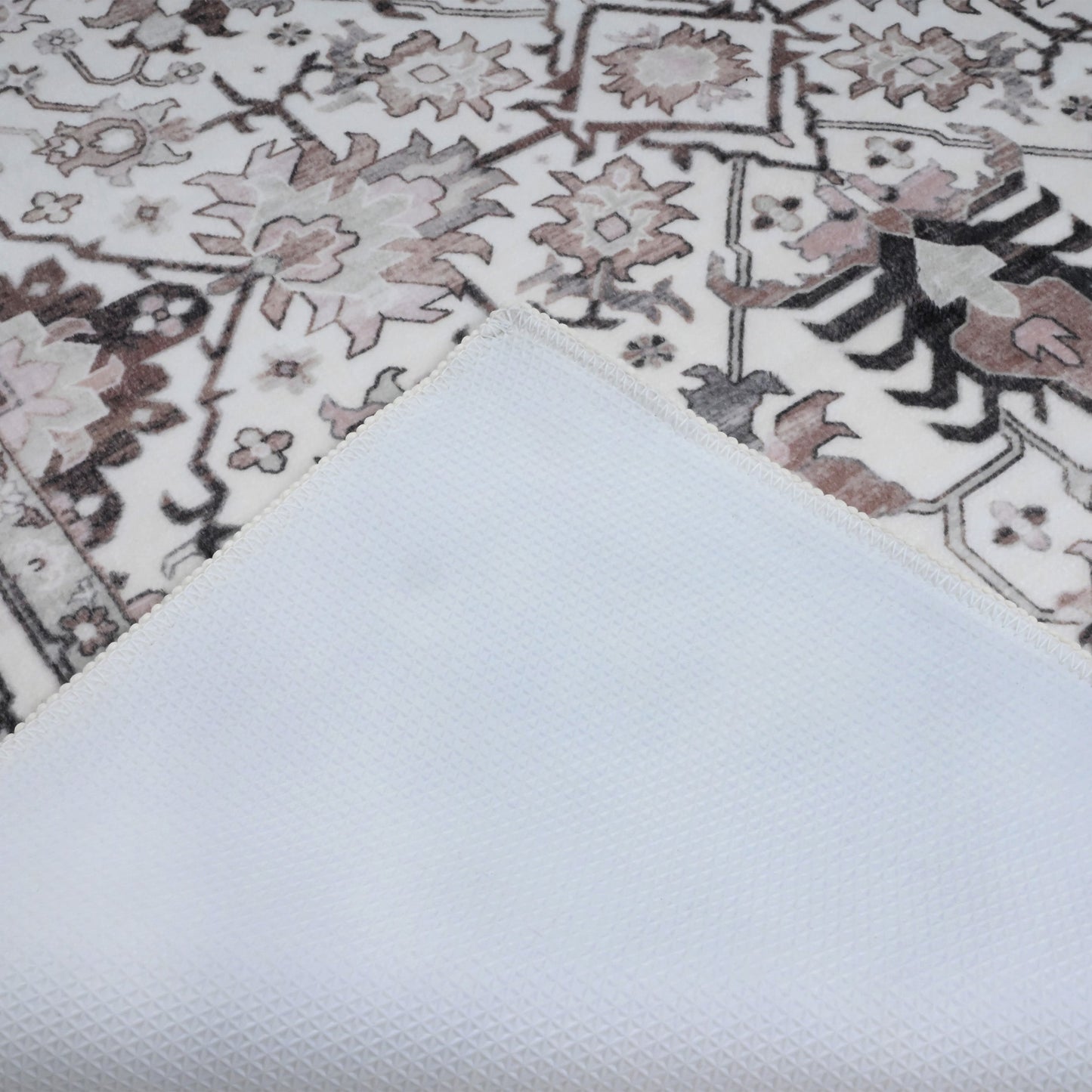 Bibb Home Washable Flannel Printed Accent Rug With Latex Back 1-2-Pack 20x30