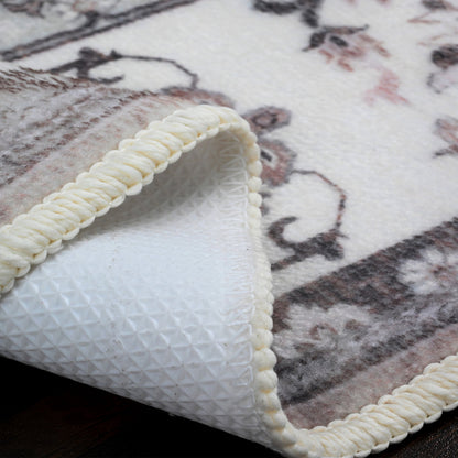 Bibb Home Washable Flannel Printed Accent Rug With Latex Back 1-2 Pack  24x36