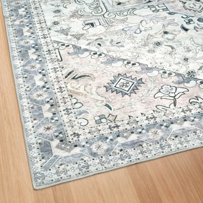 Kathy Ireland Soft Brushed Flannel Washable Rug With Latex Back