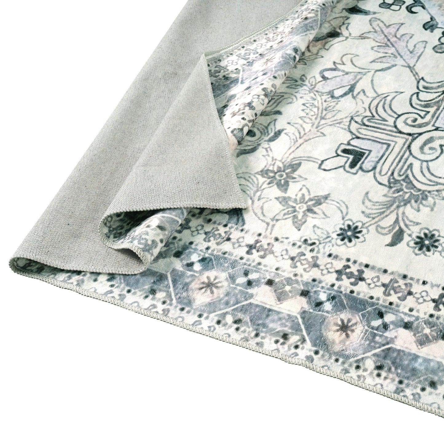 Kathy Ireland Soft Brushed Flannel Washable Rug With Latex Back