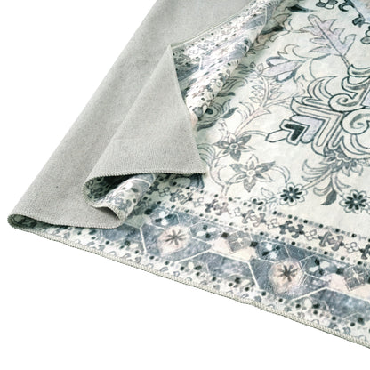 Kathy Ireland Soft Brushed Flannel Washable Rug With Latex Back