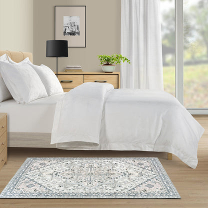 Kathy Ireland Soft Brushed Flannel Washable Rug With Latex Back