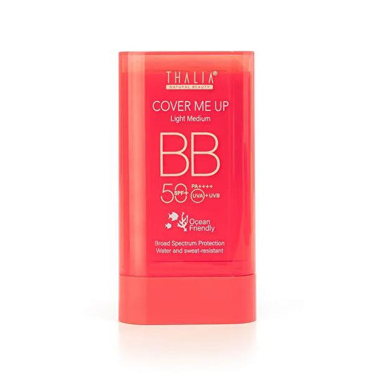 Thalia Natural Beauty Reef-Safe 50 SPF Sunscreen Stick with BB Tone Equalizer for Light Skin - Eco-Friendly, Cruelty-Free, Paraben-Free Sun Protection