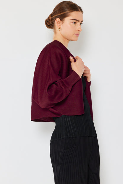 Marina West Pleated Puff Sleeve Bolero Jacket- Style#J04SR