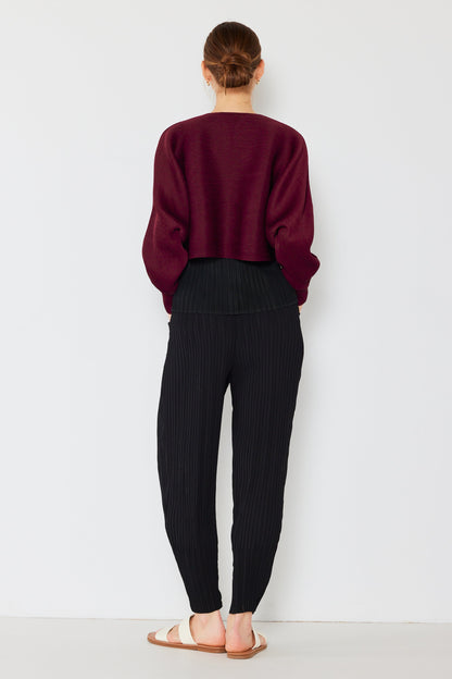 Marina West Pleated Puff Sleeve Bolero Jacket- Style#J04SR