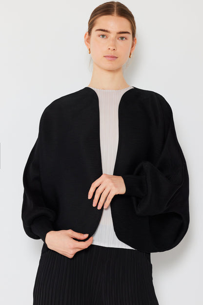 Marina West Pleated Puff Sleeve Bolero Jacket- Style#J04SR