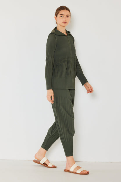 Marina West Pleated Unisex Plisse Jacket with 2-Way Zipper- Style#J05HD