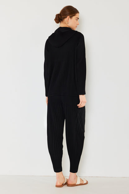 Marina West Pleated Unisex Plissé Pants (P05AD) - Black