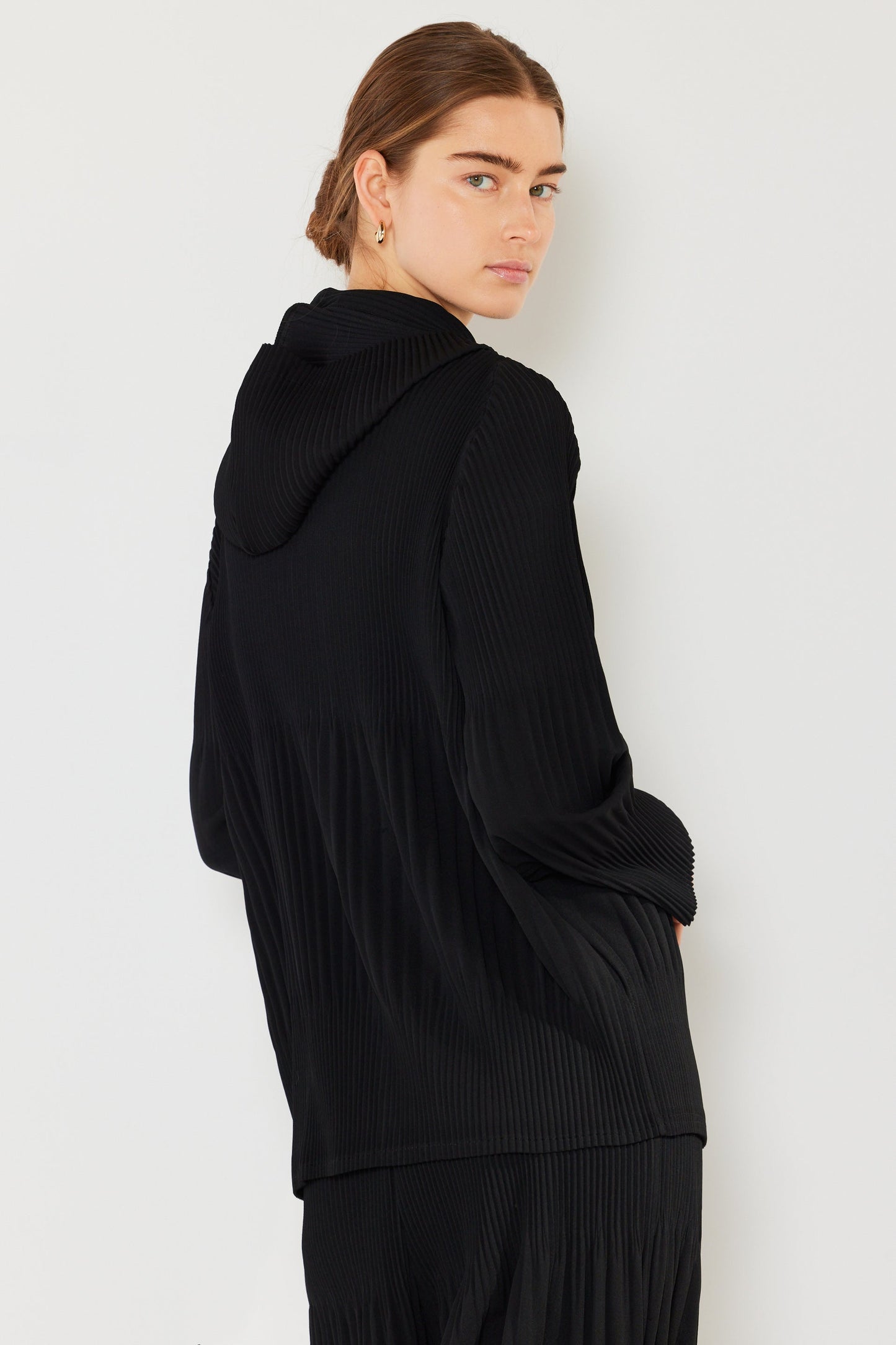 Marina West Pleated Unisex Plisse Jacket with 2-Way Zipper- Style#J05HD