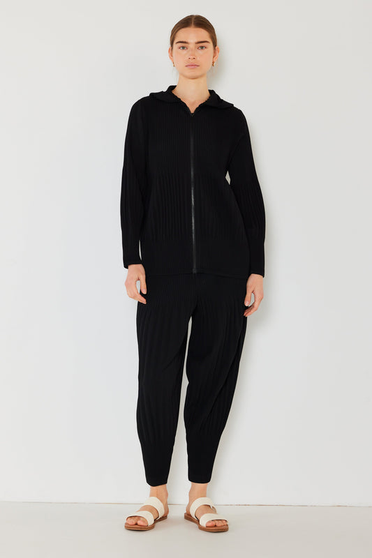 Marina West Pleated Unisex Plissé Pants (P05AD) - Black