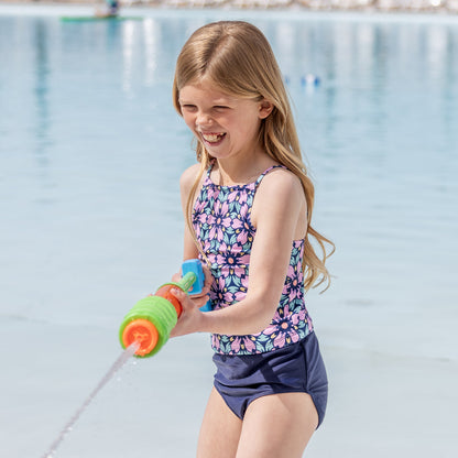 High Neck Crop Tankini Top (Girls)