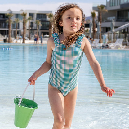 Puffy Sleeve One Piece Swimsuit (Girls)