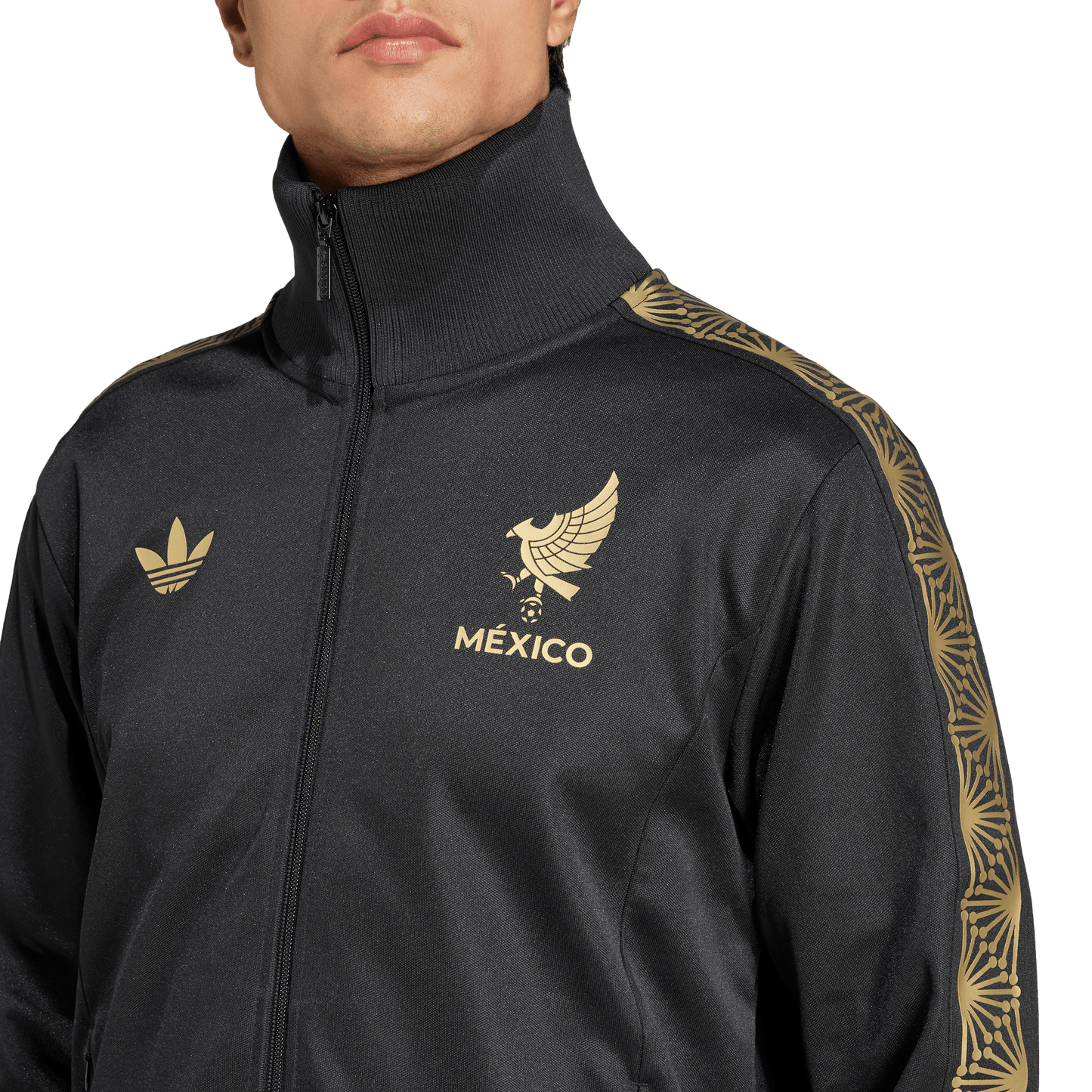 [je5335] Mens adidas Fmf Mexico Jersey Gold Team Jacket