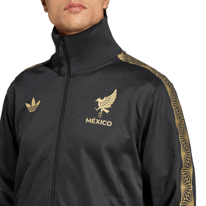 [je5335] Mens adidas Fmf Mexico Jersey Gold Team Jacket